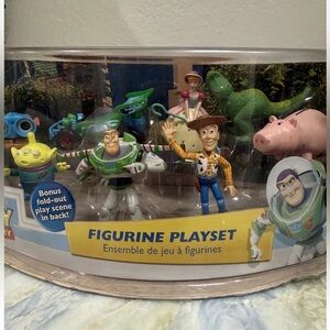 Vintage Disney Pixar Toy Story figurine play set with pullout stage new in box
